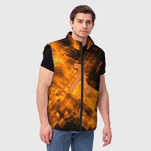 Мужской жилет Half life abstraction / 3D-Черный – фото 3