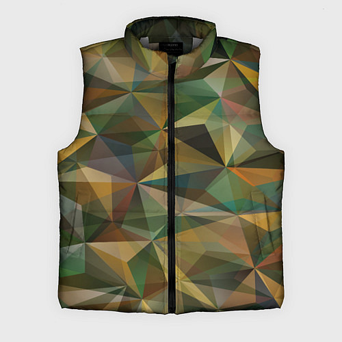 Мужской жилет Милитари абстракция стекло / 3D-Светло-серый – фото 1