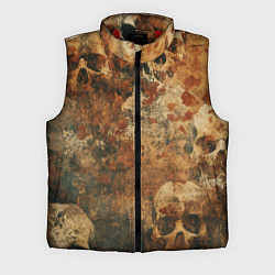 Мужской жилет Грязный гранж с черепами, цвет: 3D-красный