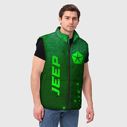 Мужской жилет Jeep - green gradient вертикально, цвет: 3D-черный — фото 2