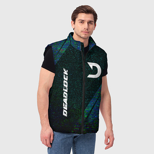 Мужской жилет Deadlock glitch blue / 3D-Черный – фото 3