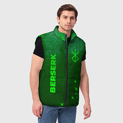 Мужской жилет Berserk - green gradient вертикально, цвет: 3D-черный — фото 2
