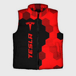 Мужской жилет Tesla - red gradient по-вертикали, цвет: 3D-черный