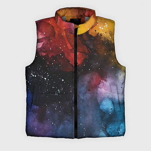 Мужской жилет Акварельная цветная абстракция / 3D-Светло-серый – фото 1