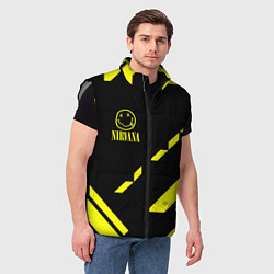 Мужской жилет Nirvana geometry yellow, цвет: 3D-светло-серый — фото 2
