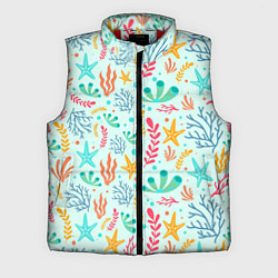 Мужской жилет Абстракция коралловый фон, цвет: 3D-красный