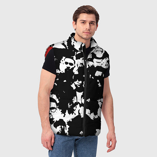 Мужской жилет Все рэперы черно белый / 3D-Красный – фото 3