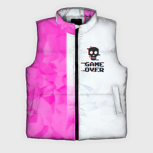 Мужской жилет Game over pink abstraction / 3D-Светло-серый – фото 1