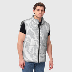 Мужской жилет Светлый серый абстракция, цвет: 3D-светло-серый — фото 2