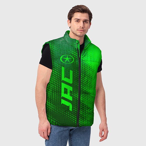 Мужской жилет JAC - green gradient по-вертикали / 3D-Черный – фото 3