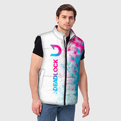 Мужской жилет Deadlock neon gradient style по-вертикали, цвет: 3D-черный — фото 2