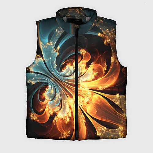 Мужской жилет Абстрактный фрактал / 3D-Светло-серый – фото 1
