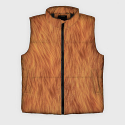 Мужской жилет Рыжий мех лисы, цвет: 3D-черный