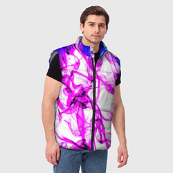 Мужской жилет Дым неоновый вейп, цвет: 3D-светло-серый — фото 2