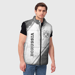 Мужской жилет Borussia - white gradient вертикально, цвет: 3D-черный — фото 2