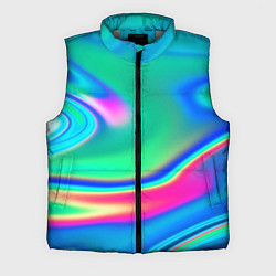 Мужской жилет Неоновые голографические краски - светло-голубоват, цвет: 3D-светло-серый