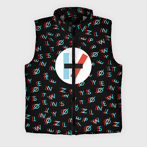 Мужской жилет Twenty one pilots glitch / 3D-Светло-серый – фото 1