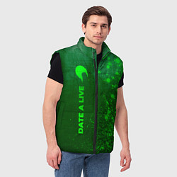 Мужской жилет Date A Live - green gradient по-вертикали, цвет: 3D-черный — фото 2