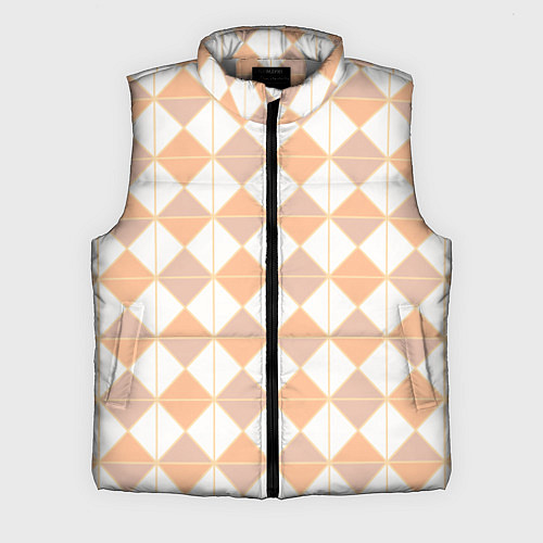 Мужской жилет Персиковые ромбы / 3D-Светло-серый – фото 1