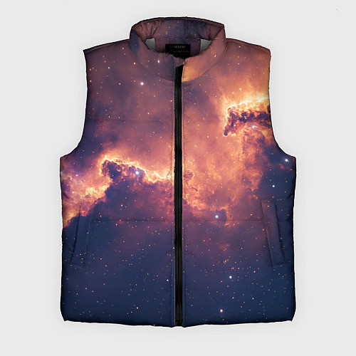 Мужской жилет Космические облака и звезды / 3D-Светло-серый – фото 1