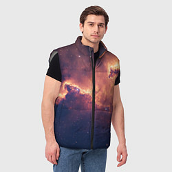 Мужской жилет Космические облака и звезды, цвет: 3D-светло-серый — фото 2