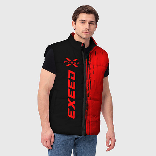 Мужской жилет Exeed - red gradient по-вертикали / 3D-Черный – фото 3