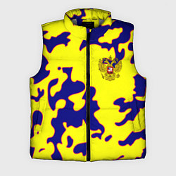 Мужской жилет Российская империя камуфляж желтый, цвет: 3D-светло-серый