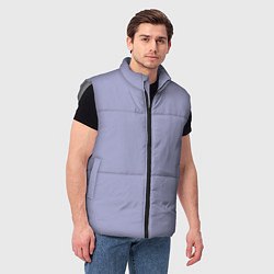 Мужской жилет Эмоция хандры - бледно-фиолетовый, цвет: 3D-светло-серый — фото 2
