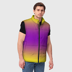 Мужской жилет Градиент текстура абстракция, цвет: 3D-черный — фото 2