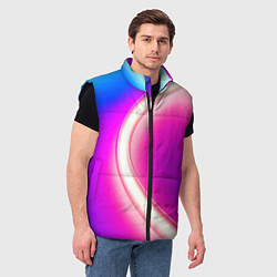 Мужской жилет Неоновый свет текстура, цвет: 3D-черный — фото 2