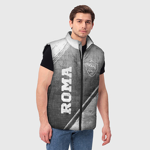 Мужской жилет Roma - grey gradient вертикально / 3D-Черный – фото 3