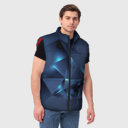Мужской жилет Геометрия с подсветкой, цвет: 3D-красный — фото 2