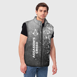 Мужской жилет Assassins Creed - grey gradient по-вертикали, цвет: 3D-черный — фото 2