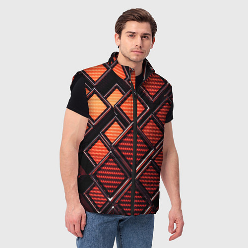 Мужской жилет Геометрия карбон / 3D-Черный – фото 3