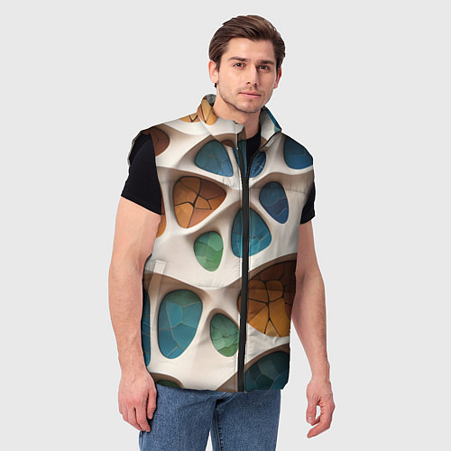 Мужской жилет Вдохновлено Антонио Гауди / 3D-Черный – фото 3