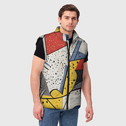 Мужской жилет Поп-арт яркая абстракция, цвет: 3D-черный — фото 2