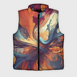 Мужской жилет Акриловая абстракция в стиле Vallejo, цвет: 3D-светло-серый