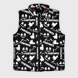 Мужской жилет Fortnite black pattern, цвет: 3D-красный