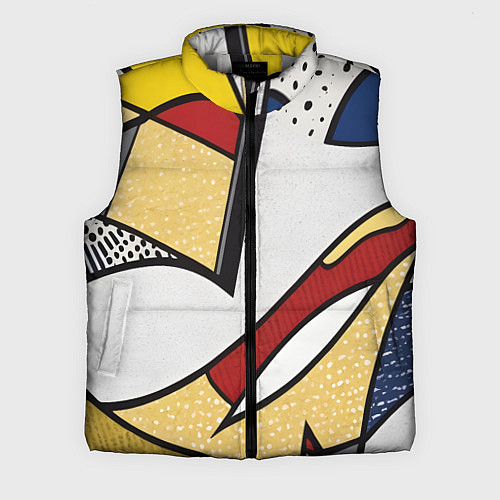 Мужской жилет Абстракция в стиле поп-арт / 3D-Светло-серый – фото 1