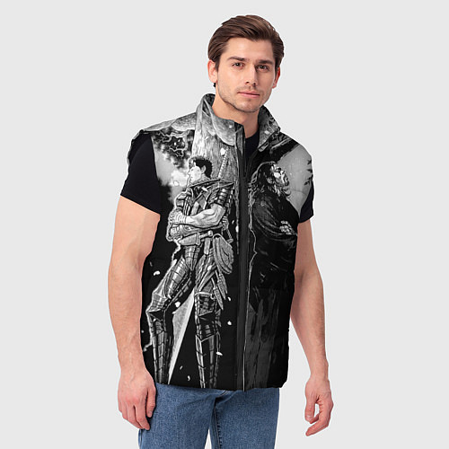 Мужской жилет Berserk and Miyamoto Musashi / 3D-Черный – фото 3