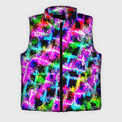 Мужской жилет Абстрактная решетка - переплетение цветов, цвет: 3D-красный