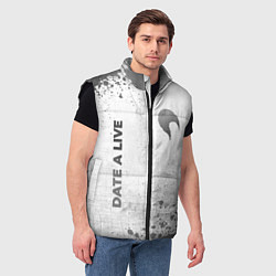 Мужской жилет Date A Live - white gradient вертикально, цвет: 3D-черный — фото 2
