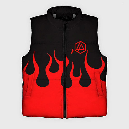 Мужской жилет Linkin park logo fire / 3D-Светло-серый – фото 1