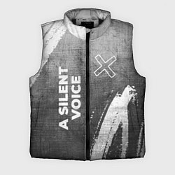 Мужской жилет A Silent Voice - grey gradient вертикально, цвет: 3D-черный