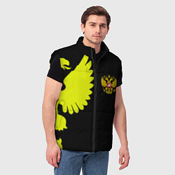 Мужской жилет Герб РФ орёл, цвет: 3D-черный — фото 2