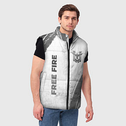 Мужской жилет Free Fire - white gradient вертикально, цвет: 3D-черный — фото 2