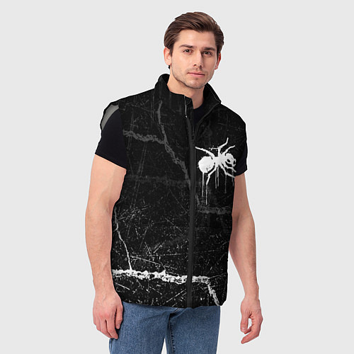 Мужской жилет The prodigy - трещины / 3D-Светло-серый – фото 3