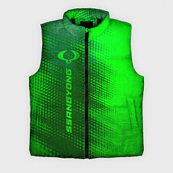 Мужской жилет SsangYong - green gradient по-вертикали, цвет: 3D-черный
