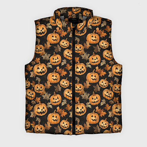 Мужской жилет Тыквы с лицами / 3D-Светло-серый – фото 1
