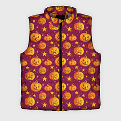 Мужской жилет Веселые тыквы на Хэллоуин, цвет: 3D-светло-серый